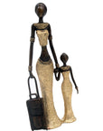 Bronze Mohamadi Dermé 30 cm doré n°8 Bronzes d'Afrique