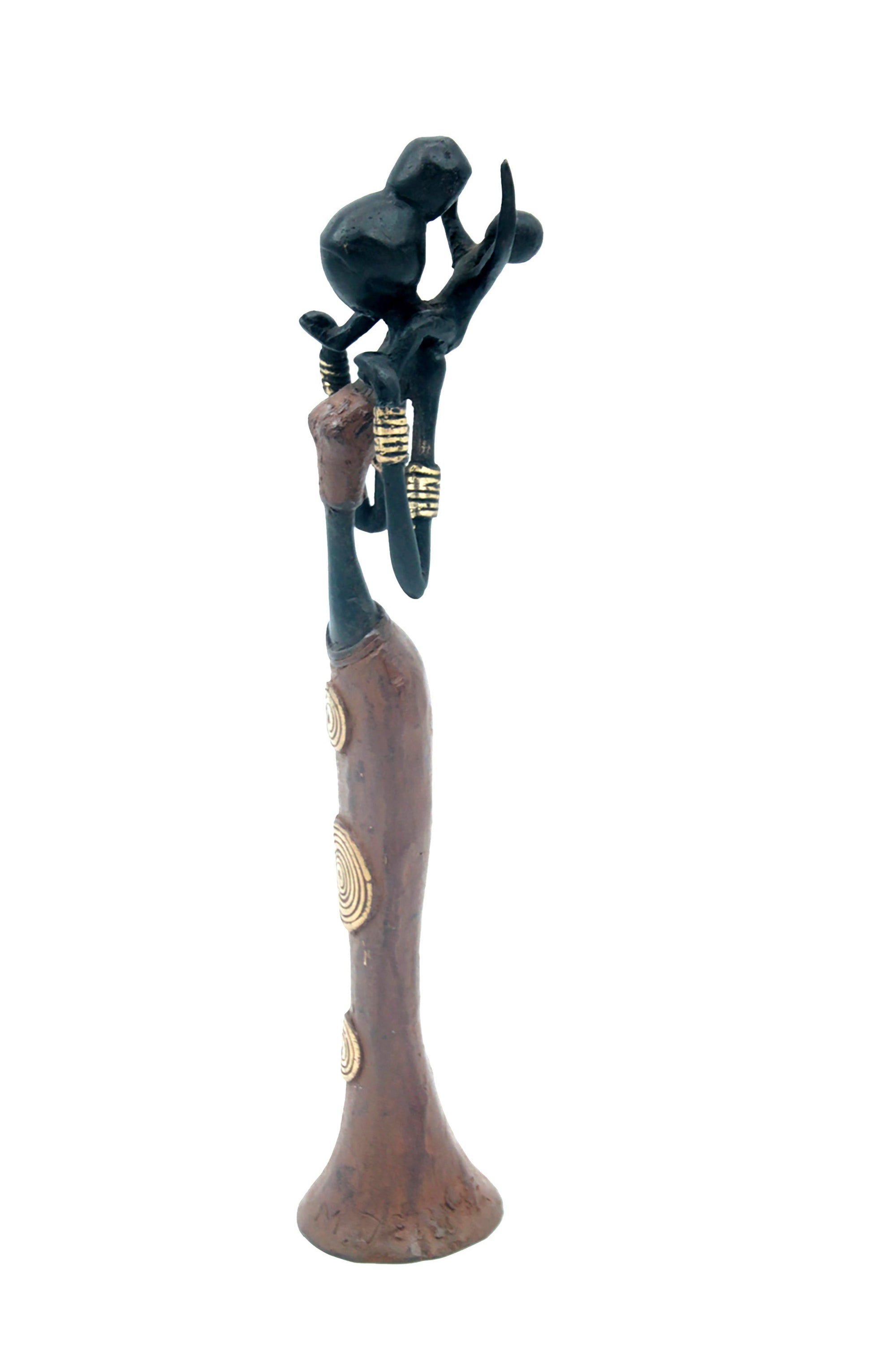 Bronze Mohamadi Dermé 30 cm marron n°2 Bronzes d'Afrique