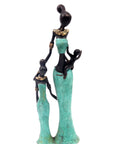 Bronze Mohamadi Dermé 30 cm turquoise n°1 Bronzes d'Afrique