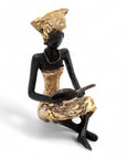 Bronze assis à poser 25 cm doré n°2 