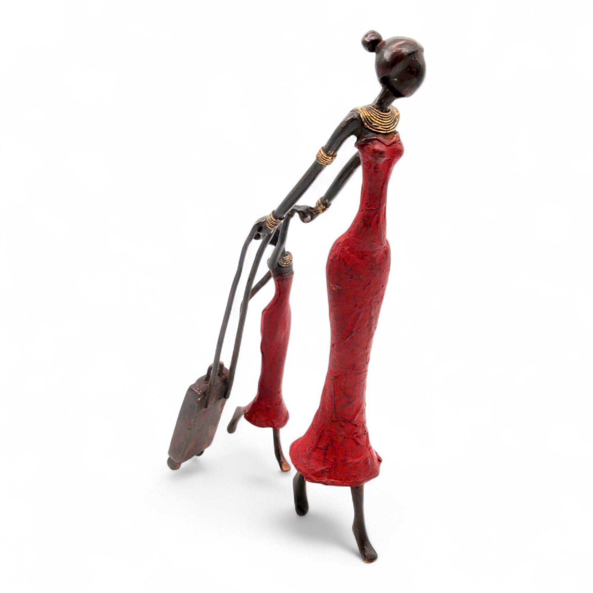 Bronze Mohamadi Dermé 40 cm rouge n°1 
