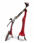 Bronze Mohamadi Dermé 40 cm rouge n°1 