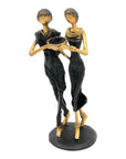 Bronze couple 25 cm noir et doré n°2 