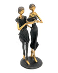 Bronze couple 25 cm noir et doré n°2 