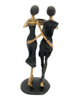 Bronze couple 25 cm noir et doré n°2 