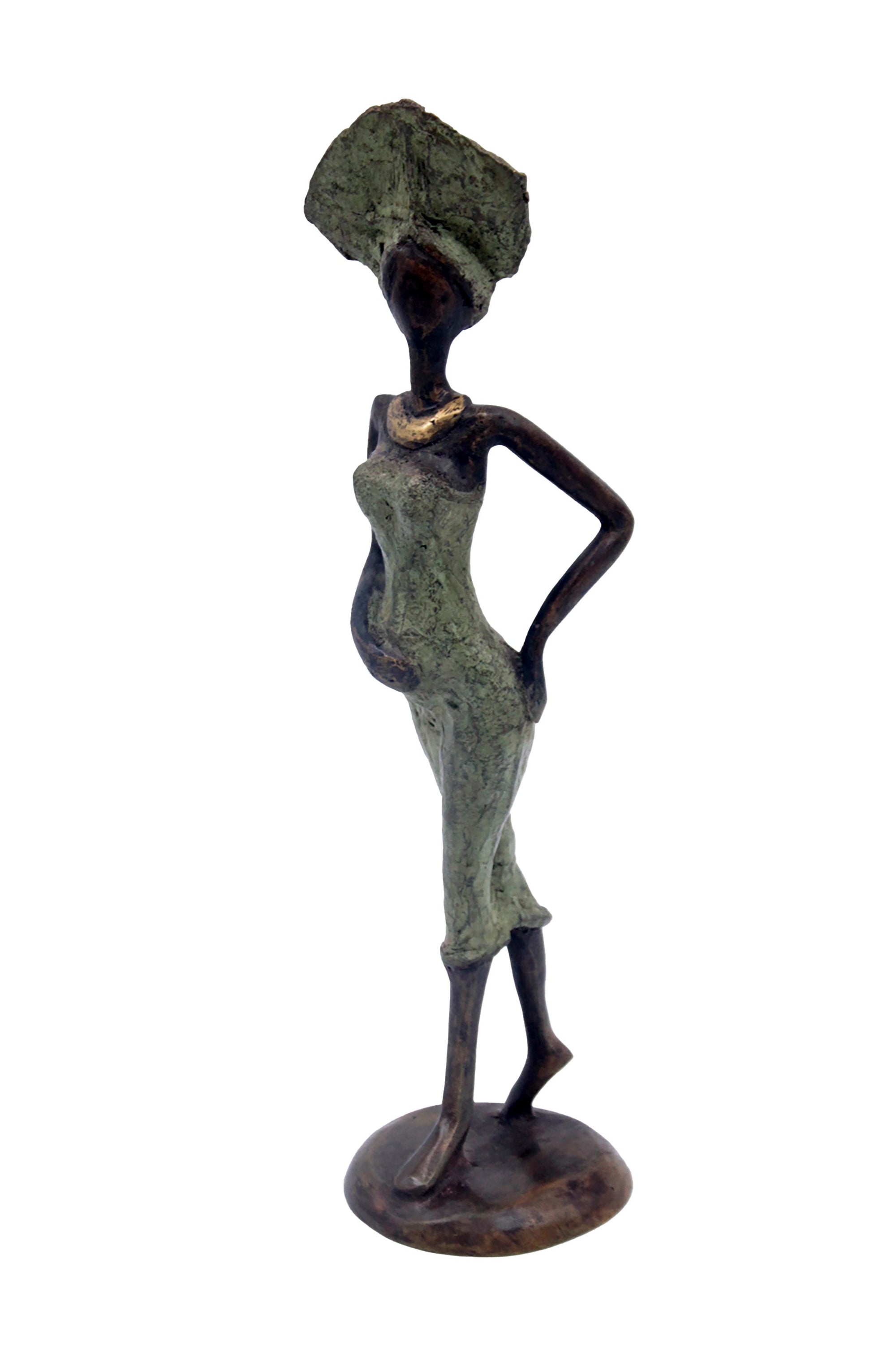 Bronze 30 cm vert n°4 Bronzes d'Afrique