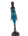 Bronze 40 cm bleu n°4 Bronzes d'Afrique