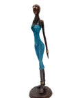 Bronze 40 cm bleu n°4 Bronzes d'Afrique