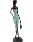 Bronze 40 cm turquoise n°1 Bronzes d'Afrique