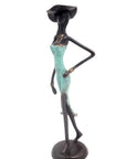 Bronze 40 cm turquoise n°2 Bronzes d'Afrique