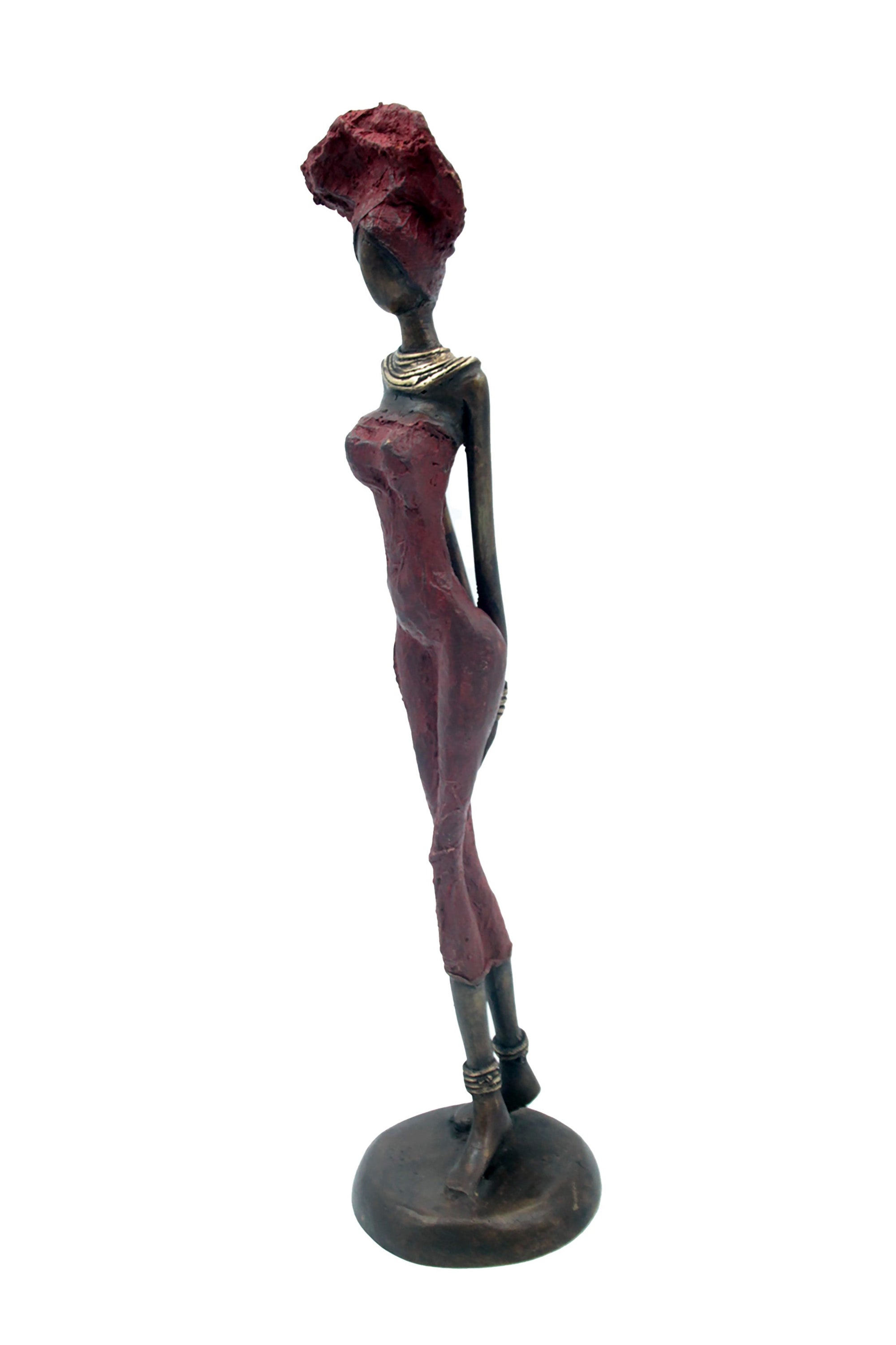Bronze 40 cm rouge n°4 Bronzes d'Afrique