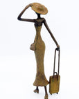 Bronze Mohamadi Dermé 40 cm vert n°1 Bronzes d'Afrique