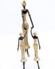 Bronze Mohamadi Dermé 30 cm doré n°9 Bronzes d'Afrique