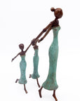 Bronze Mohamadi Dermé 40 cm turquoise n°2 Bronzes d'Afrique