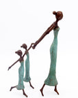 Bronze Mohamadi Dermé 40 cm turquoise n°2 Bronzes d'Afrique