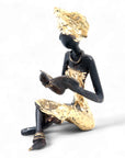 Bronze assis à poser 25 cm doré n°6 