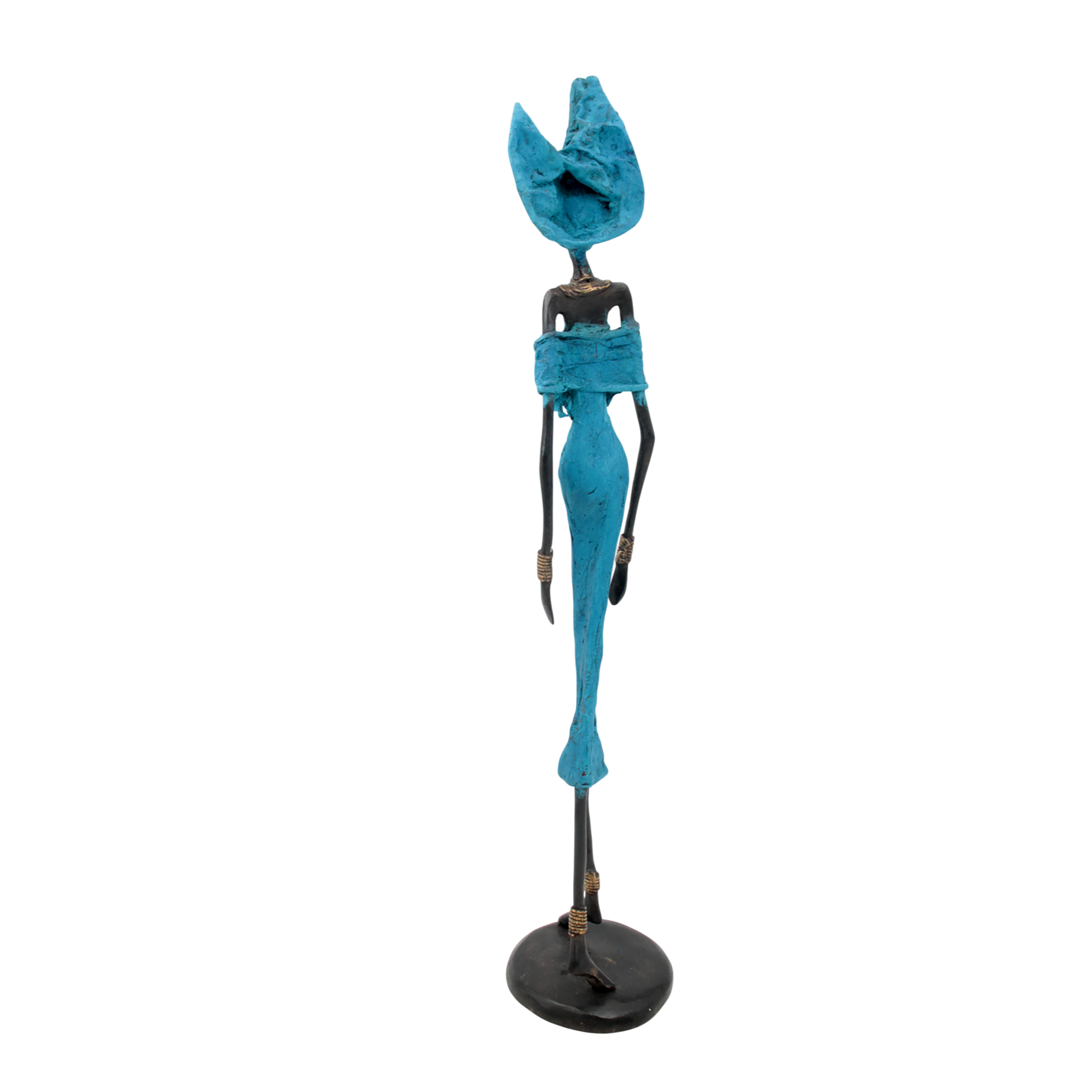 Bronze 55 cm bleu n°1 