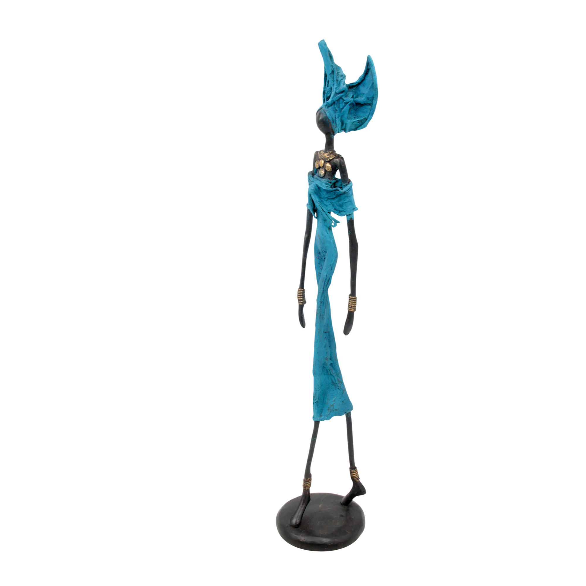 Bronze 55 cm bleu n°1 