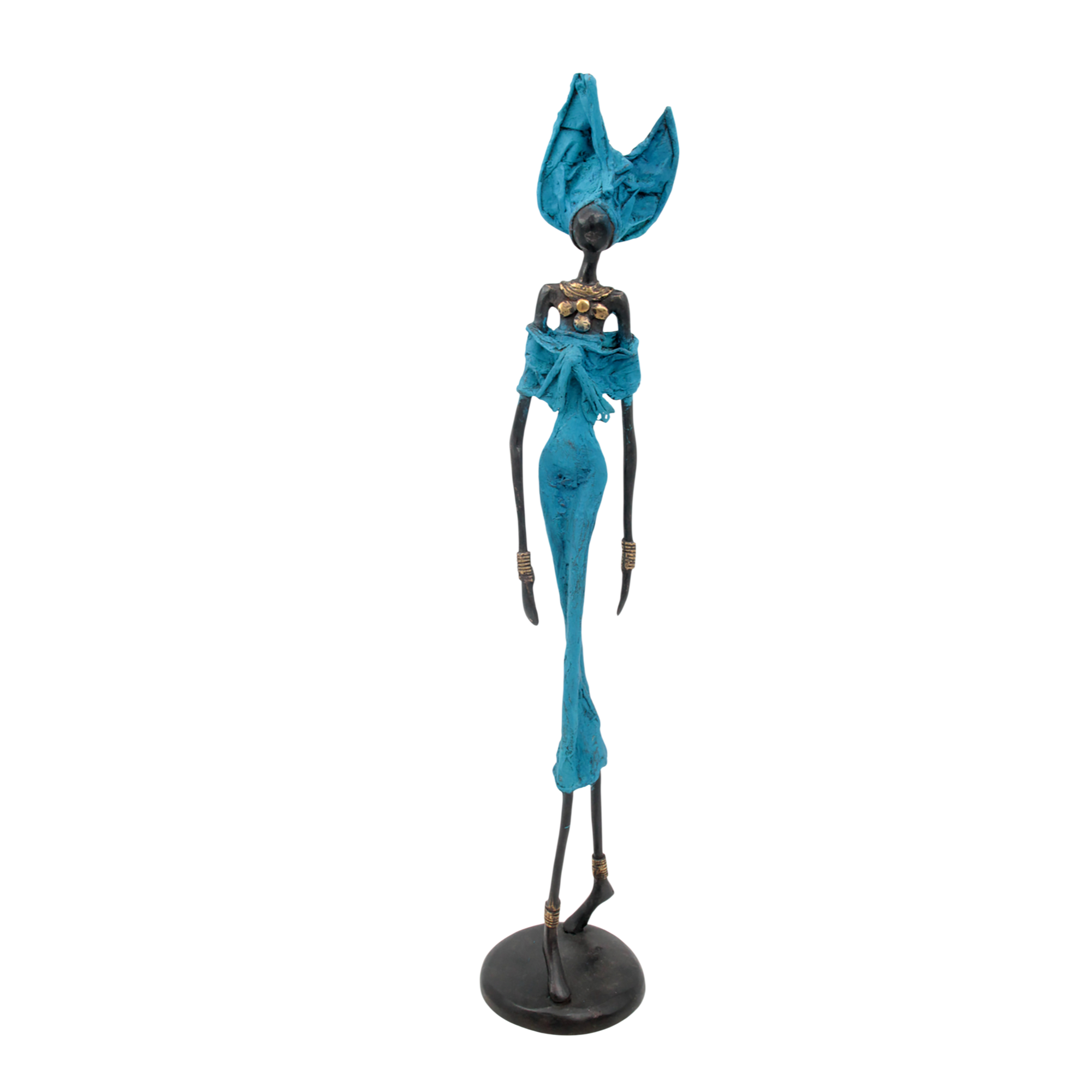 Bronze 55 cm bleu n°1 