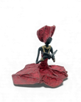 Bronze assis au sol 25 cm rouge n°2 
