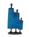 Famille 3 personnages bleu n°1 