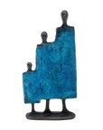 Famille 3 personnages bleu n°1 