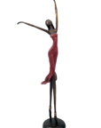 Bronze danseuse 55 cm rouge n°1 Bronzes d'Afrique