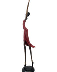 Bronze danseuse 55 cm rouge n°1 Bronzes d'Afrique
