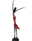 Bronze danseuse 55 cm rouge n°1 Bronzes d'Afrique