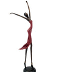 Bronze danseuse 55 cm rouge n°1 Bronzes d'Afrique
