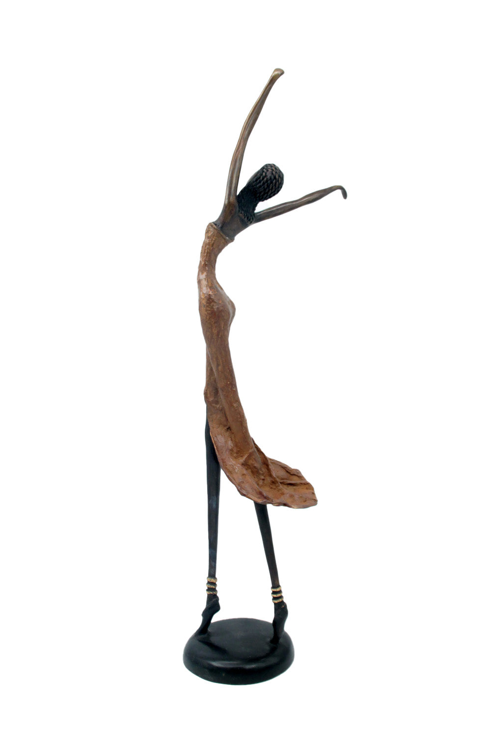 Bronze danseuse 55 cm marron n°1 Bronzes d'Afrique