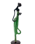 Abdoulaye's bronze 25cm green n°11 