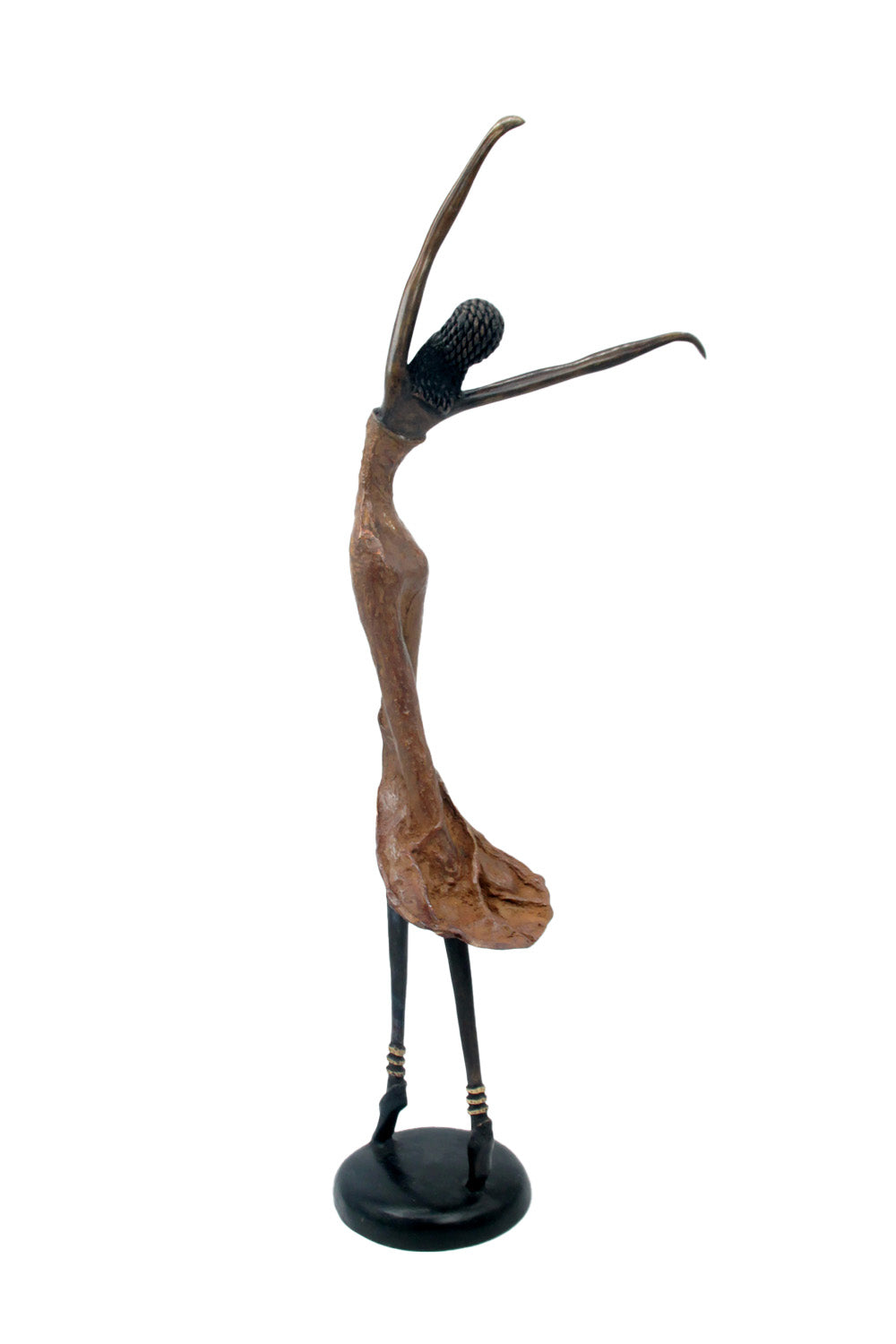 Bronze danseuse 55 cm marron n°1 Bronzes d'Afrique