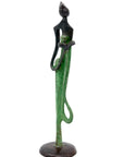 Abdoulaye's bronze 25cm green n°11 