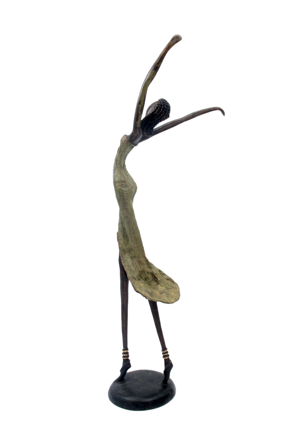 Bronze danseuse 55 cm vert n°1 Bronzes d'Afrique