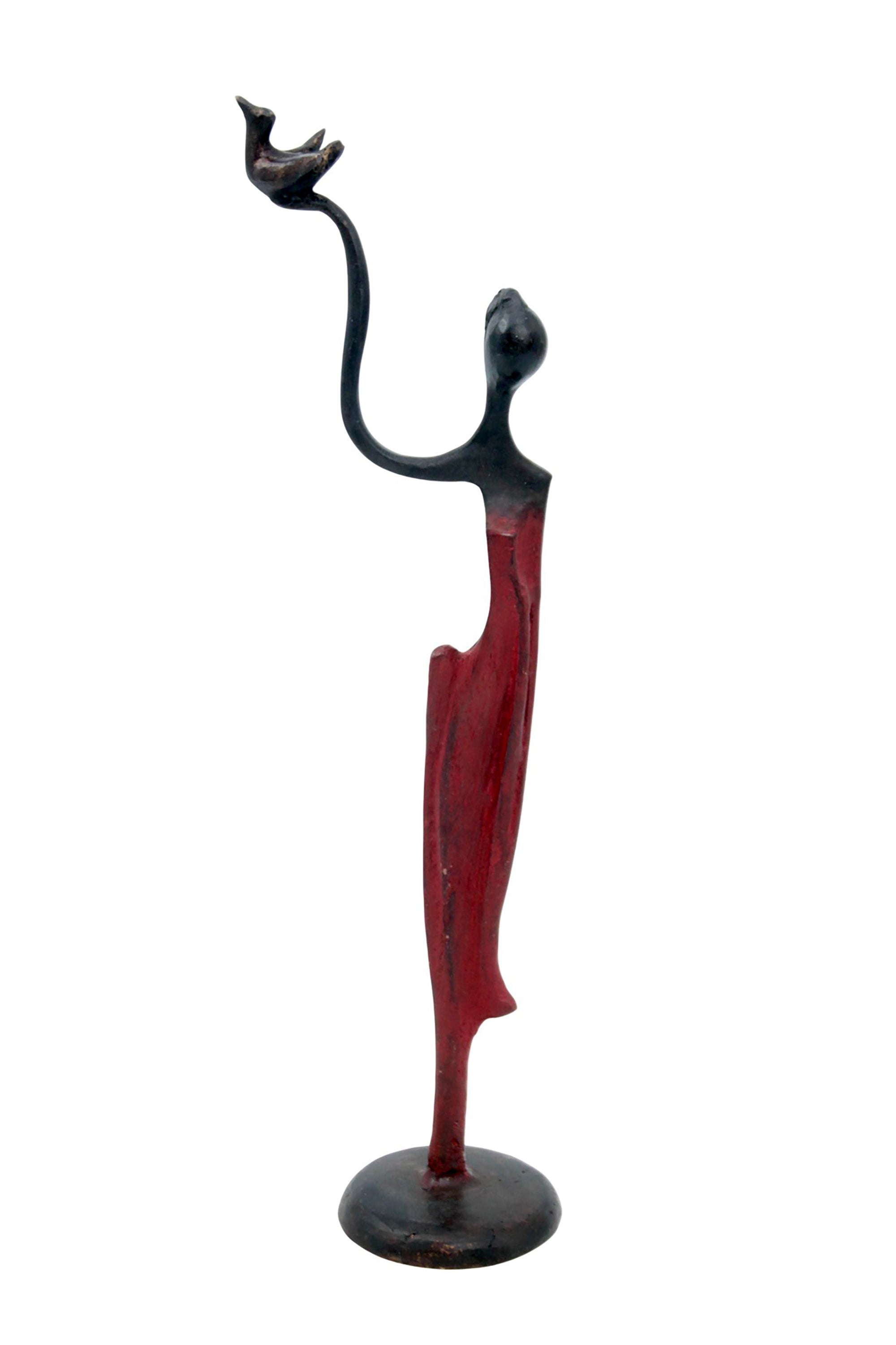 Abdoulaye's bronze 25cm red n°2 