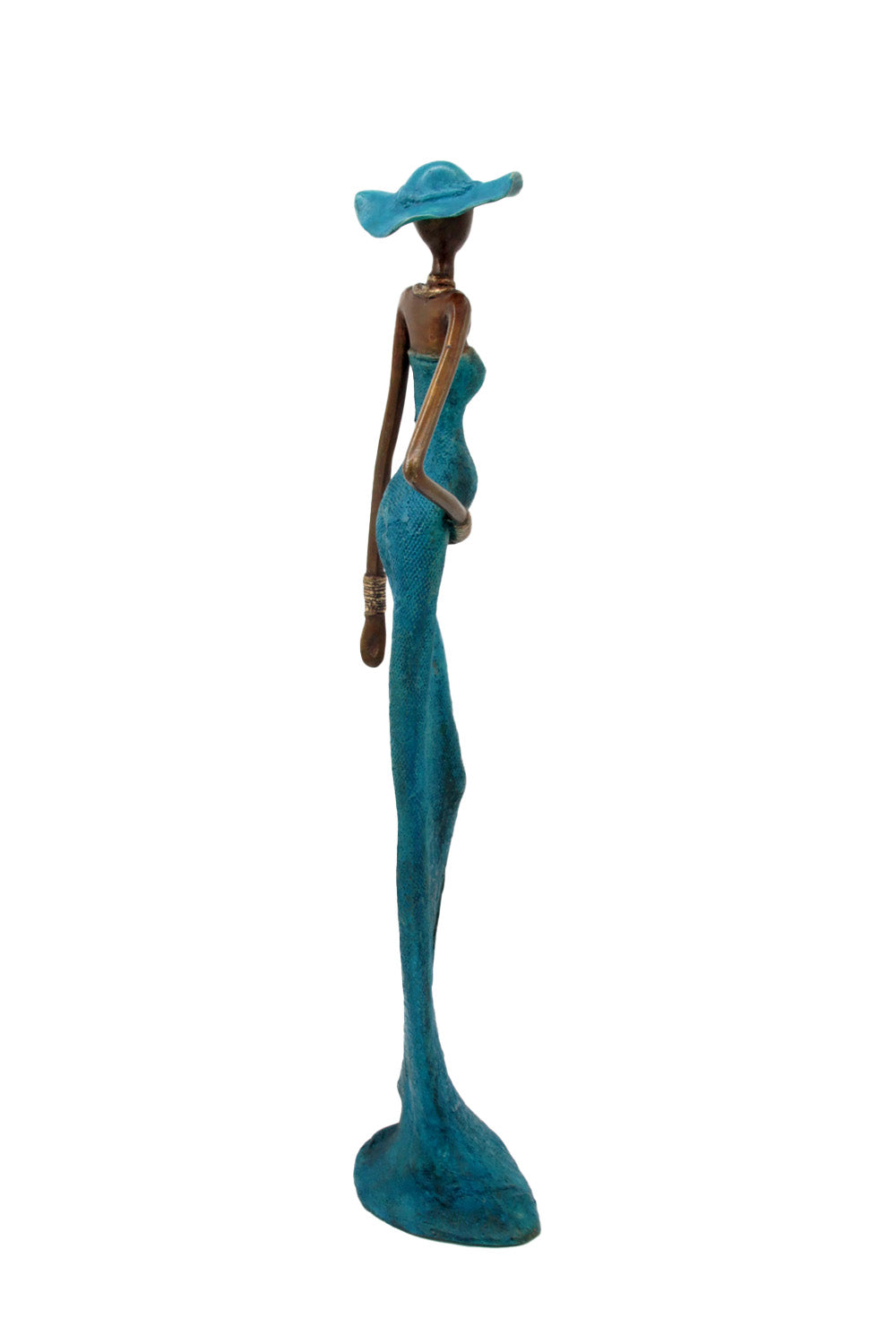Bronze Issouf sans socle 55 cm bleu n°1 Bronzes d'Afrique