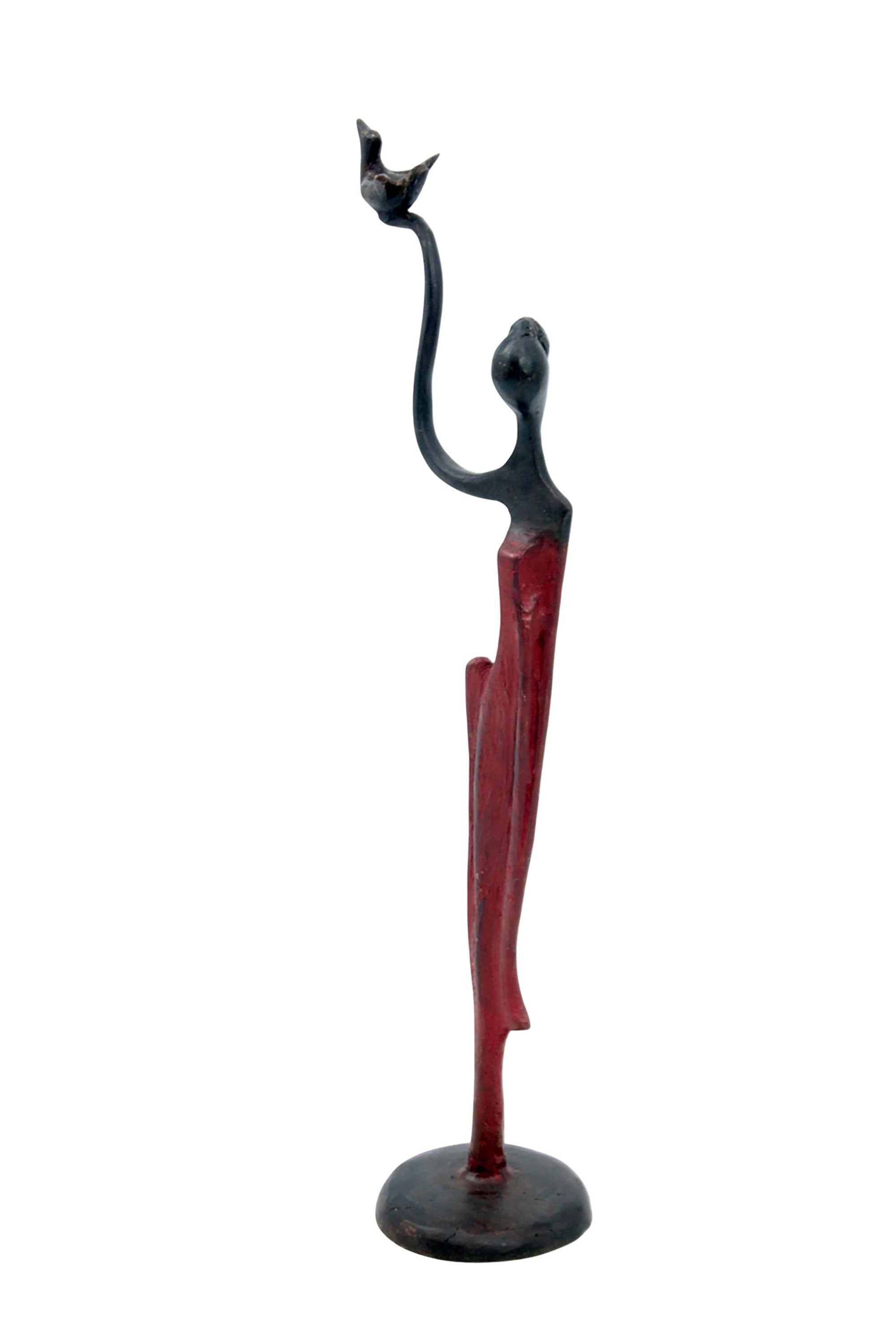 Abdoulaye's bronze 25cm red n°2 