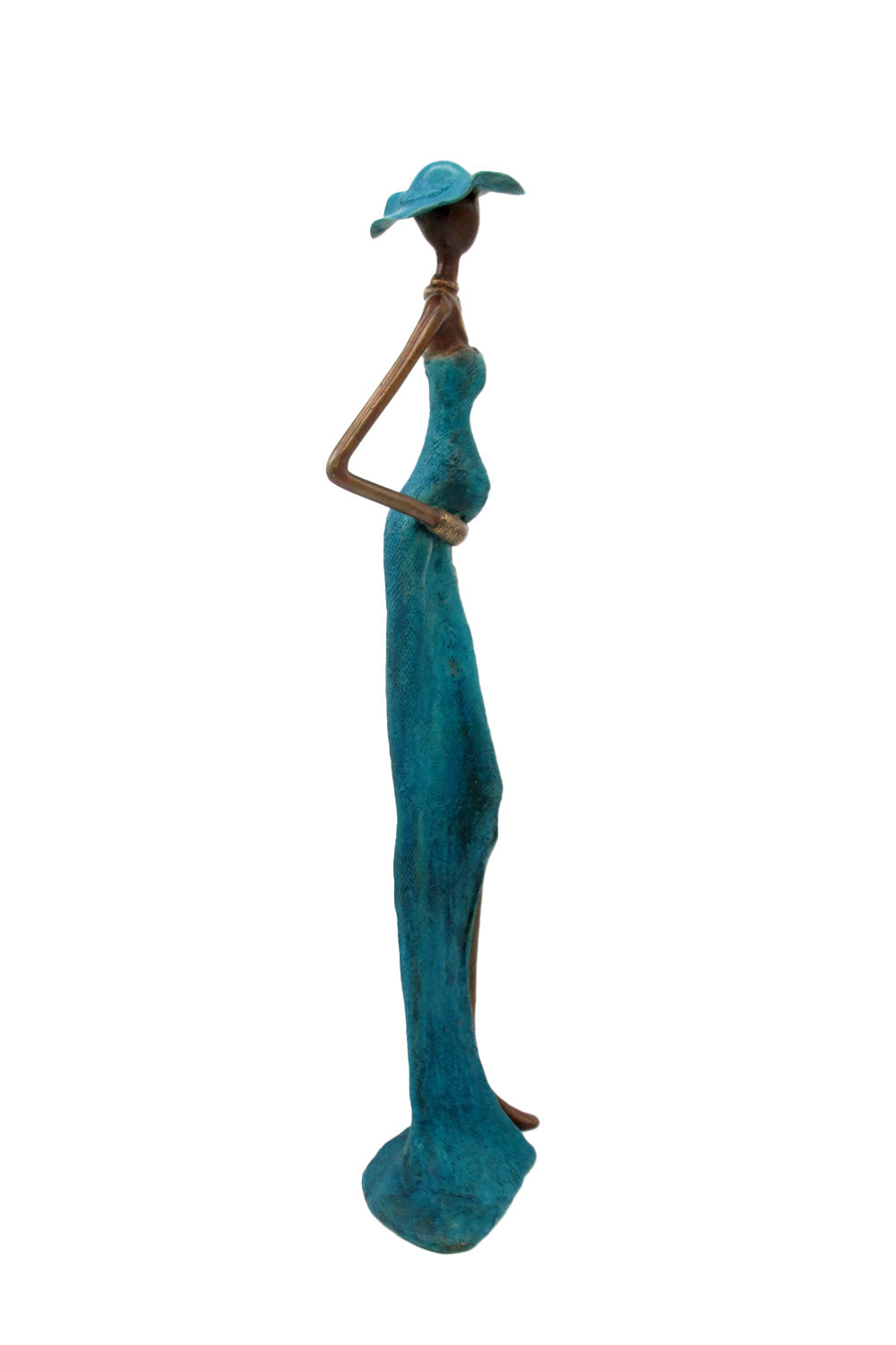 Bronze Issouf sans socle 55 cm bleu n°1 Bronzes d'Afrique