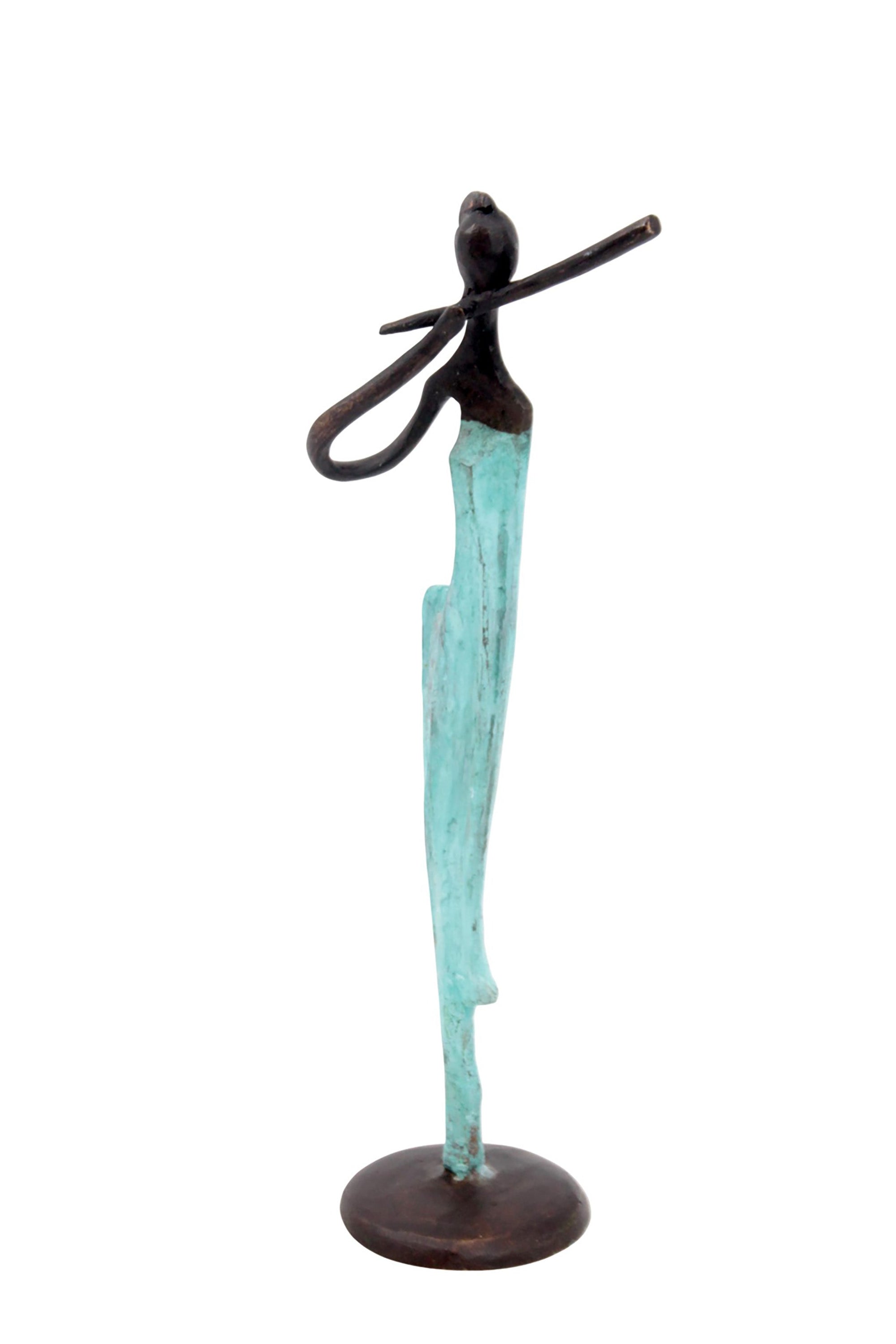 Abdoulaye's bronze 25cm turquoise n°1 