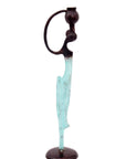 Abdoulaye's bronze 25cm turquoise n°2 