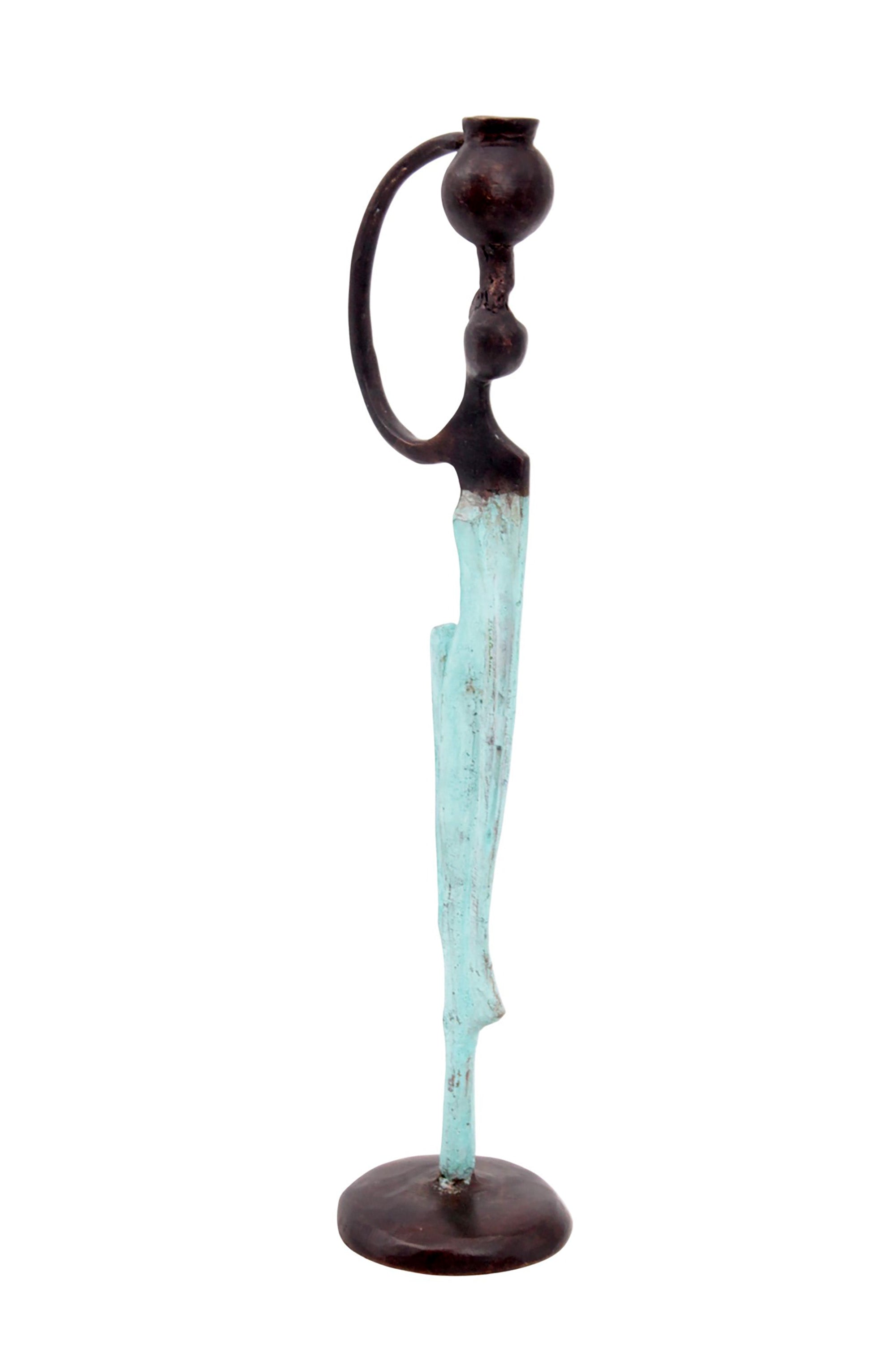 Abdoulaye's bronze 25cm turquoise n°2 
