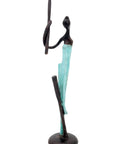 Abdoulaye's bronze 25cm turquoise n°3 
