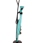 Abdoulaye's bronze 25cm turquoise n°4 