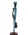 Abdoulaye's bronze 25cm blue n°4 