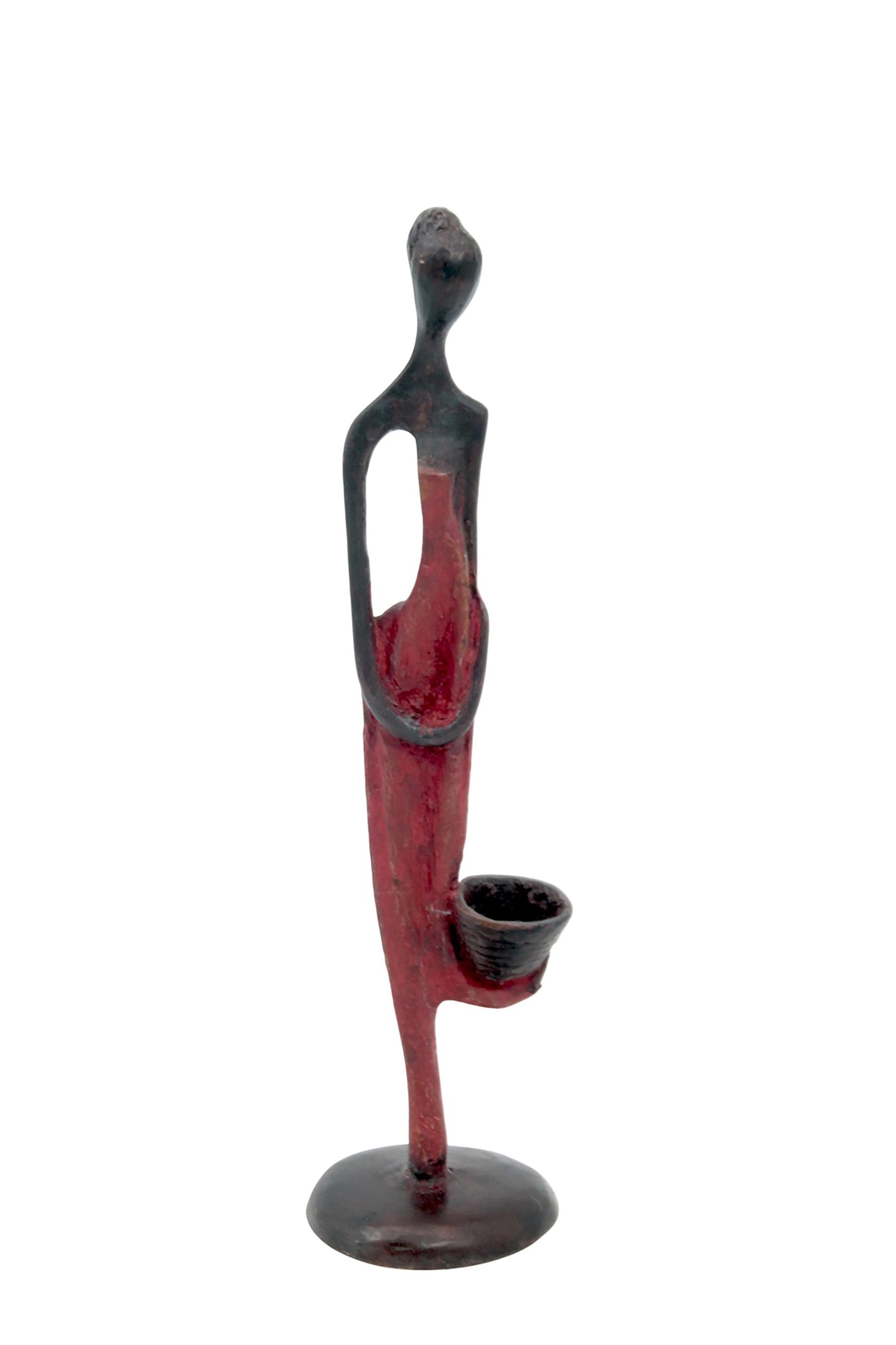 Abdoulaye's bronze 25cm red n°12 