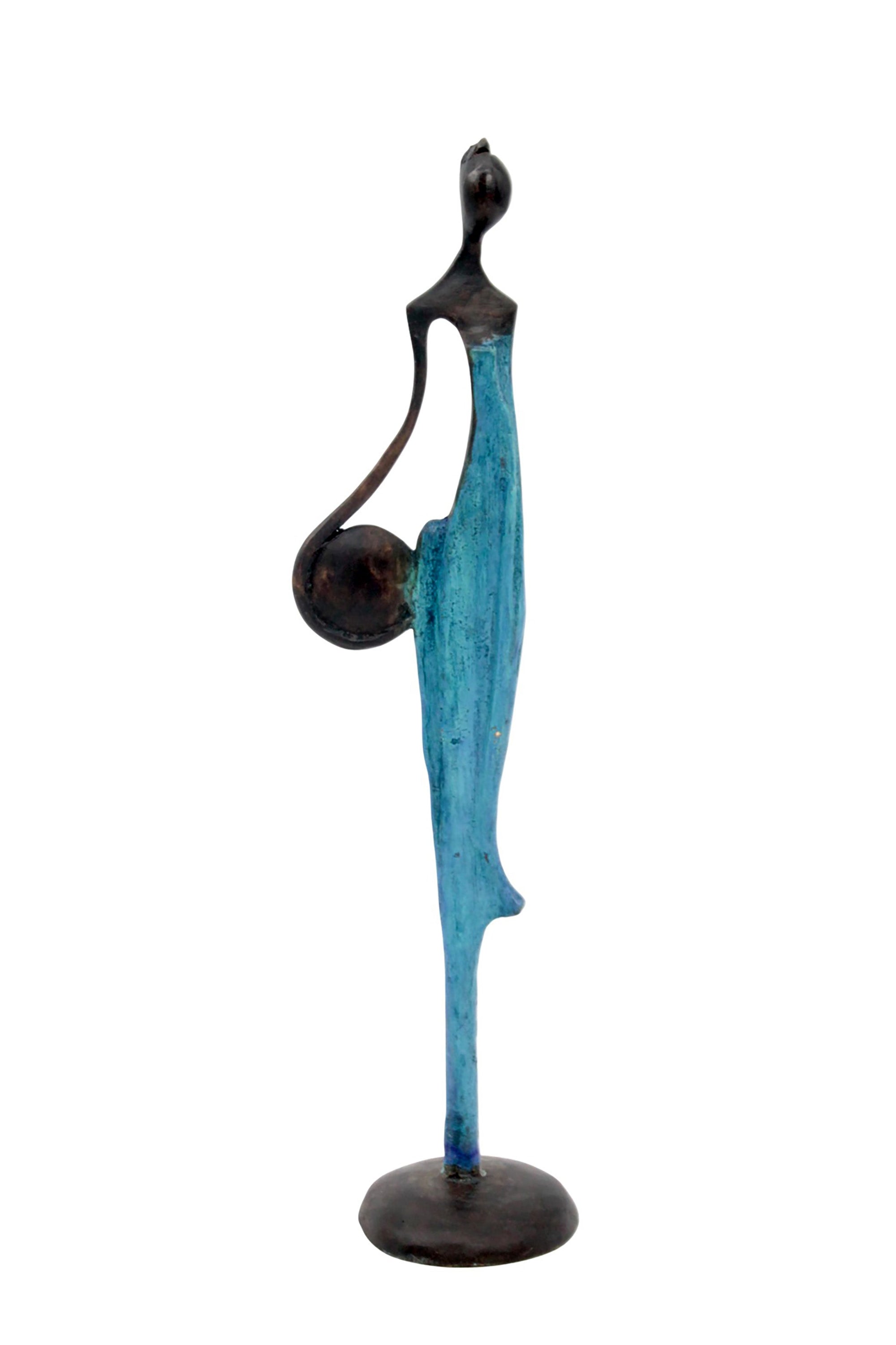 Bronze d'Abdoulaye 35cm bleu n°2 