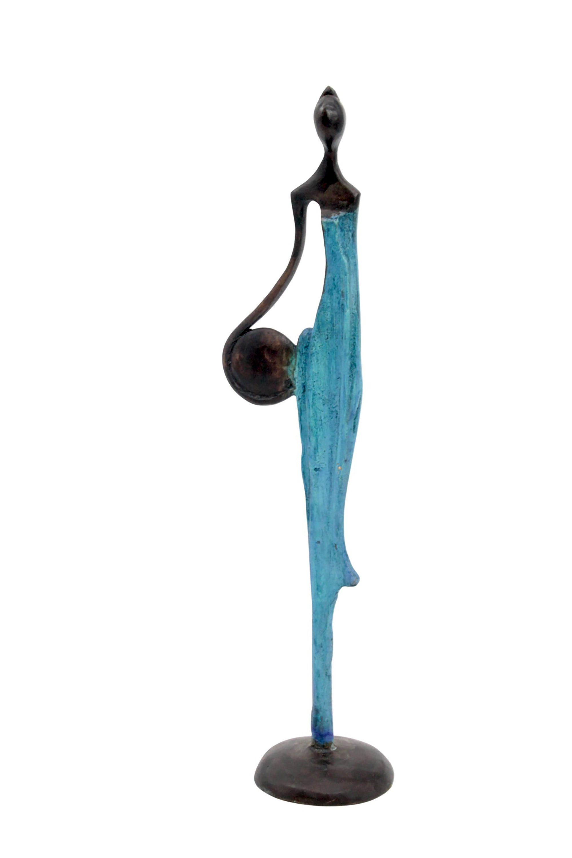 Bronze d'Abdoulaye 35cm bleu n°2 