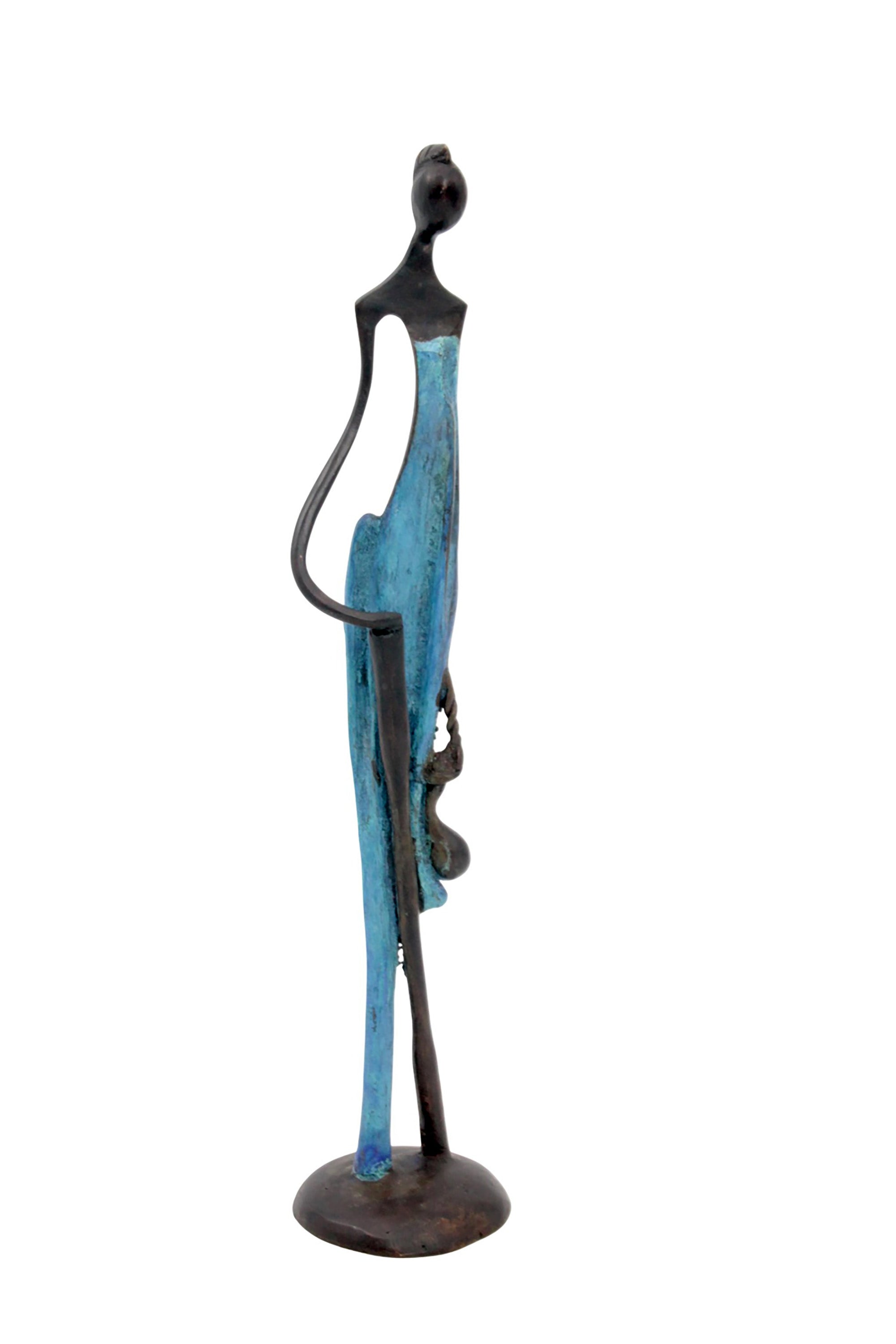 Bronze d'Abdoulaye 35cm bleu n°5 