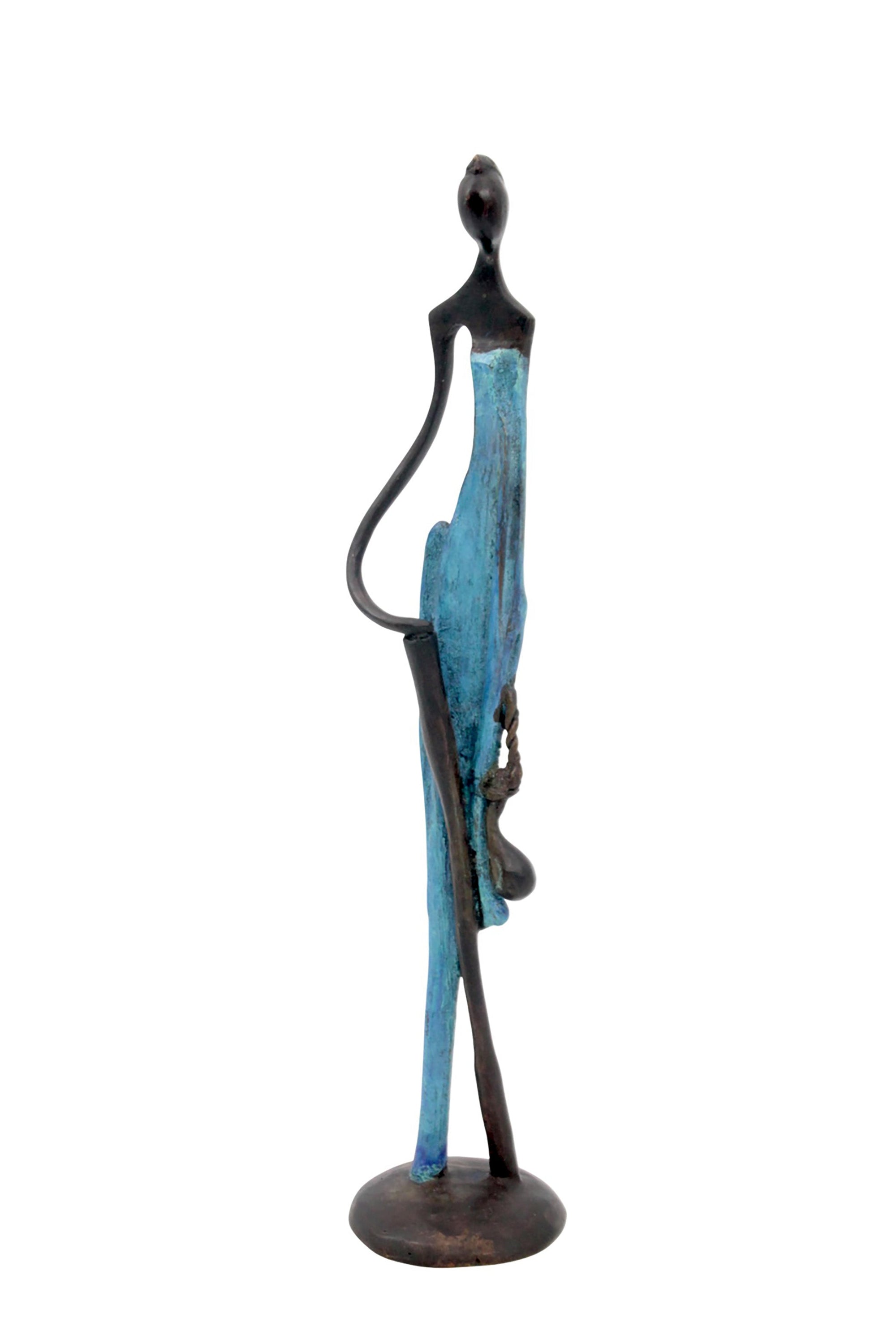 Bronze d'Abdoulaye 35cm bleu n°5 